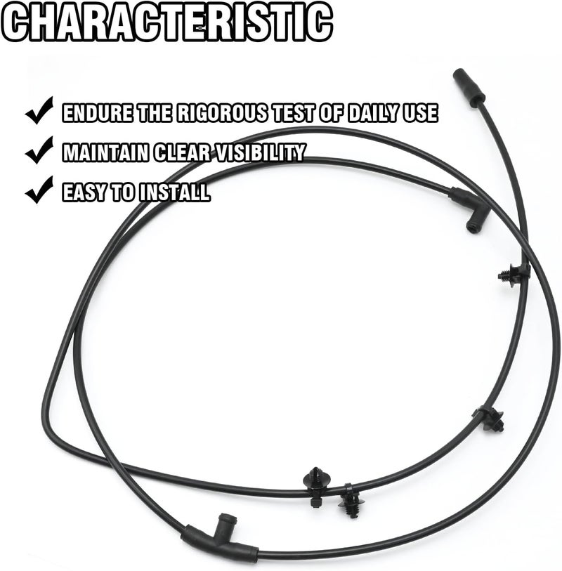Newnessai 05116306AF Front Windshield Washer Hose, Replacement for Dodge Journey 2009 2010 2011 2012 2013 2014 2015 2016 2017 2018 2019 2020, Replaces 5116306AF - Image 4